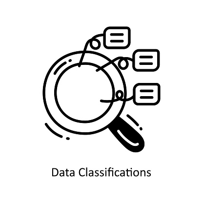 Data Classifications doodle Icon Design illustration. Networking Symbol on White background EPS 10 File