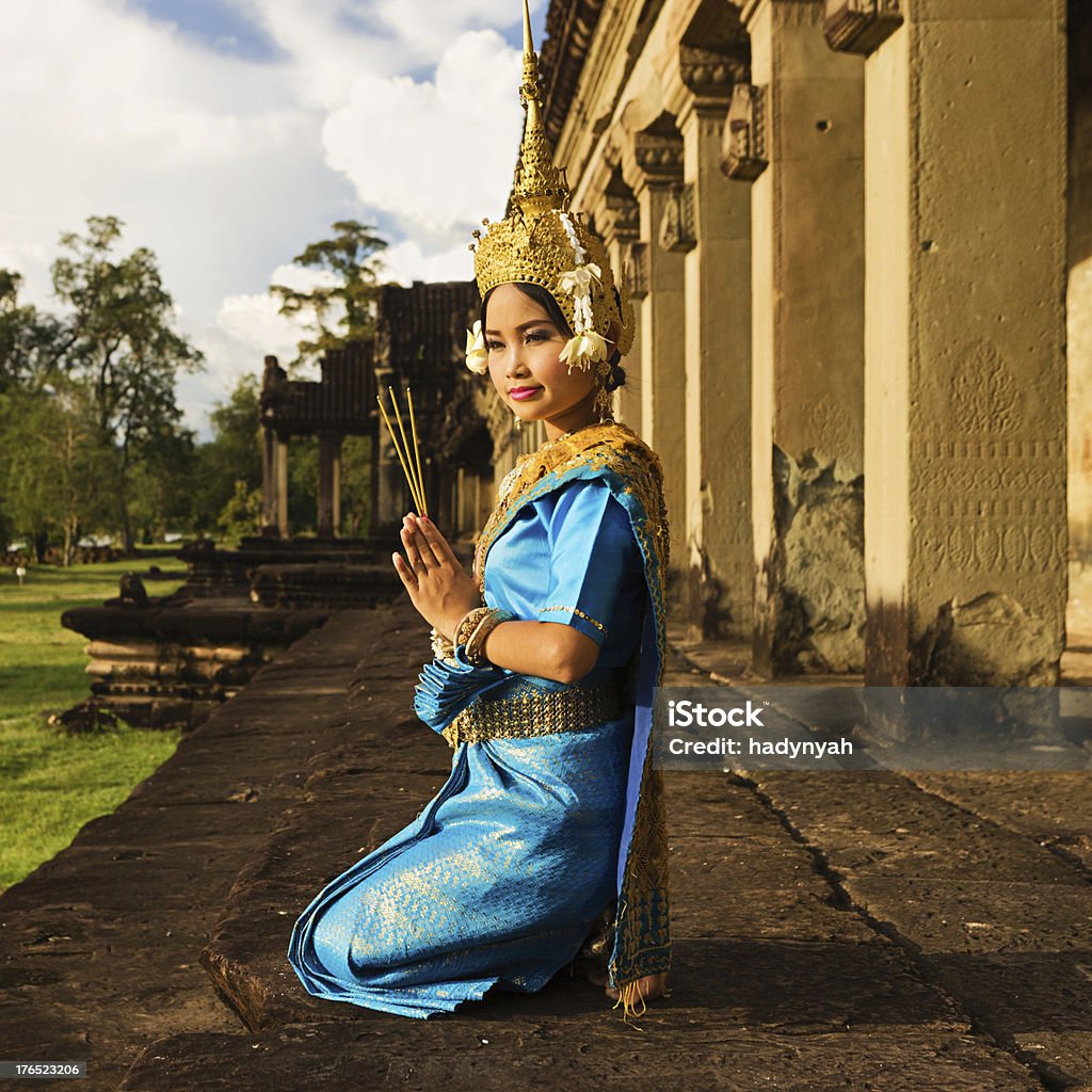 Apsara Танцор в Ангкор-Ват - Стоковые фото Апсара роялти-фри