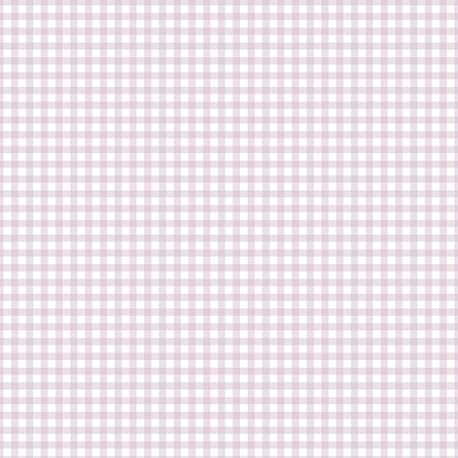 Gingham pattern seamless plaid repeat vector in purple and white. Design for print, tartan, gift wrap, textiles, checkered background for tablecloth