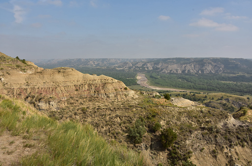Amazing landscape with rugged badlands and ravine views.