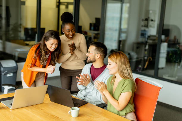 istock Young multiethnic startup team working in the modern office 1765274028
