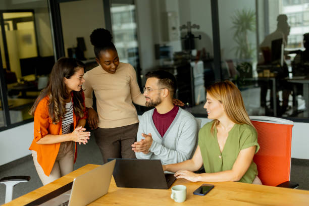 istock Young multiethnic startup team working in the modern office 1765274030