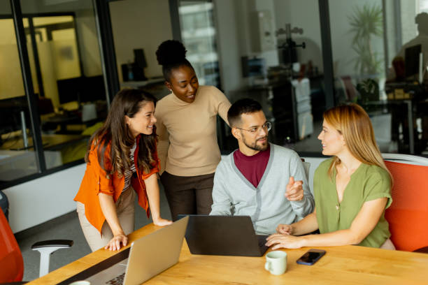istock Young multiethnic startup team working in the modern office 1765274048