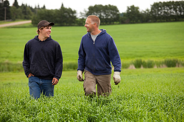 istock Father and Son on their Farm 176528211