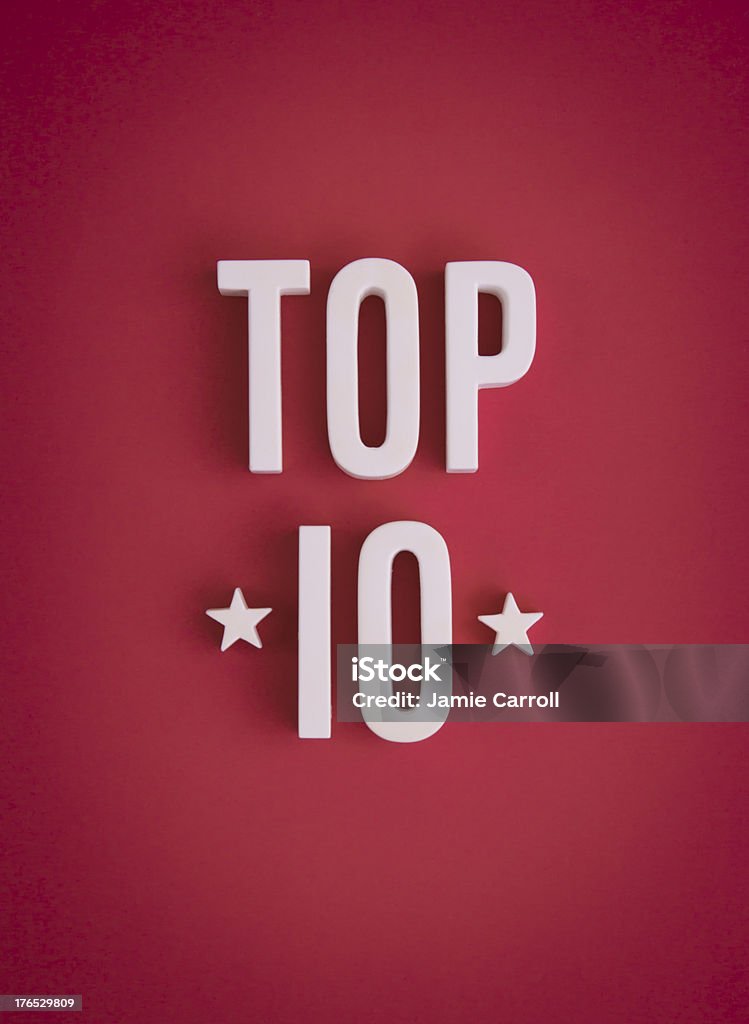 Top 10 lettering de - Royalty-free Número 10 Foto de stock