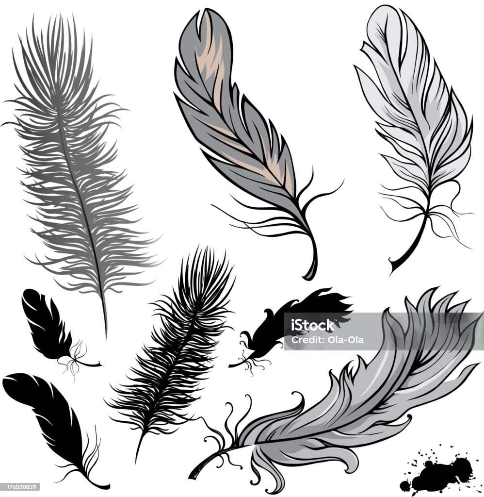 Plumes. - clipart vectoriel de Abstrait libre de droits