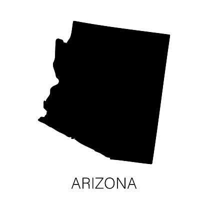 Arizona state map silhouette icon