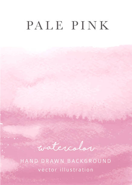 Pink watercolor background vector art illustration