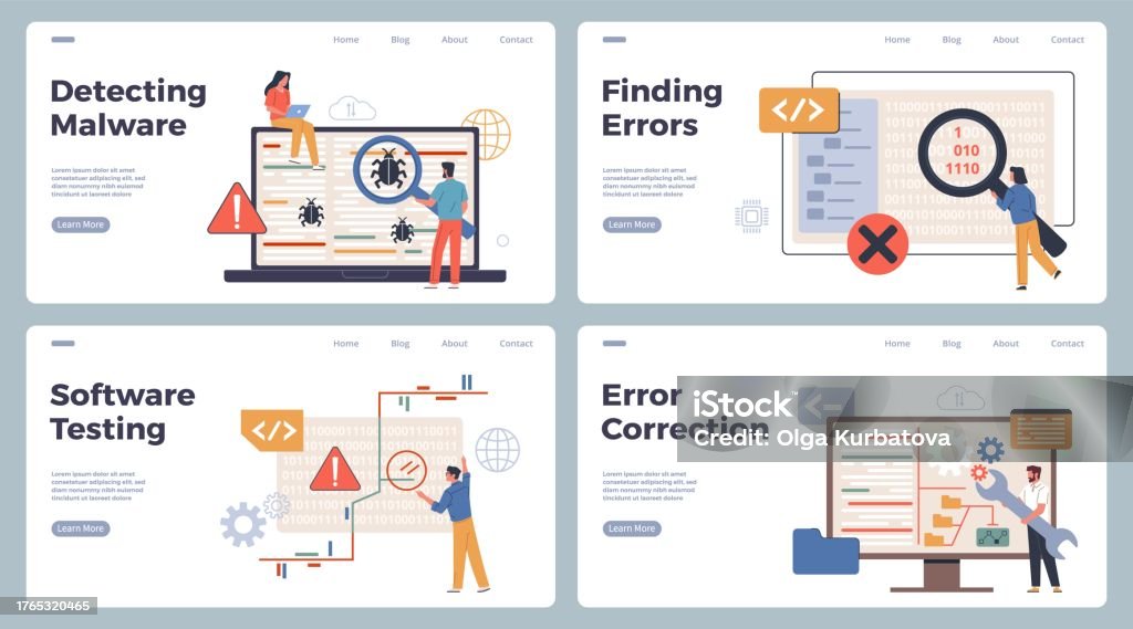 Code Testers Work People Check Applications And Programs For Errors And ...