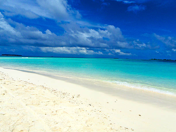 istock beautiful beach and turquoise lagoon in Maldives 176532531