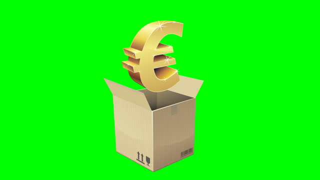 Transport costs in Euro (green screen,alpha channel)