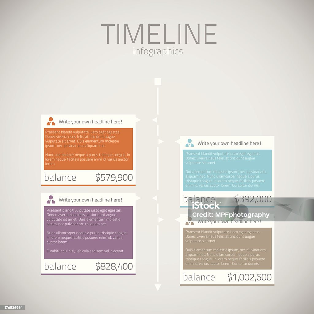 Zeitleiste infographic template, Vektor - - Lizenzfrei Blau Vektorgrafik