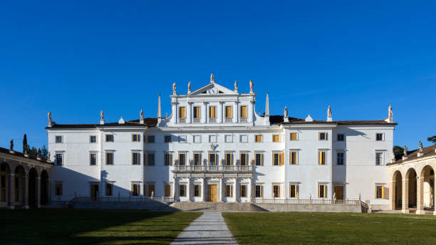 the splendid villa manin in codroipo, friuli venezia giulia, italy - villa manin imagens e fotografias de stock