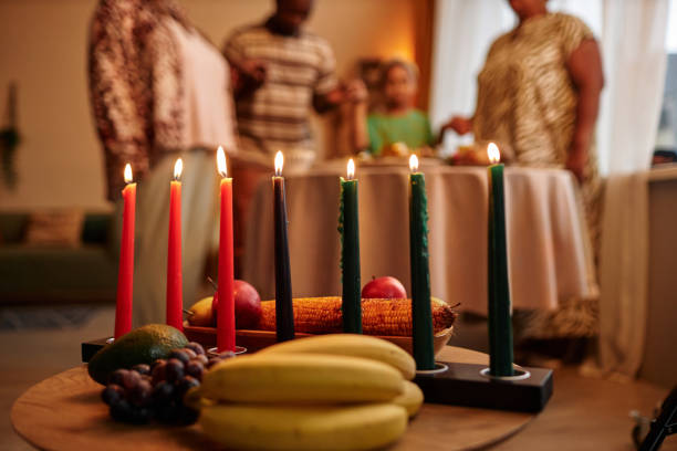 istock Mishumaa Saba, Holder with Candles for Kwanzaa 1765389787