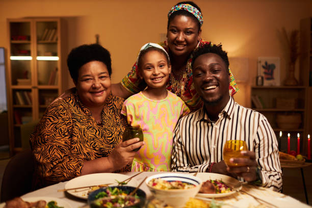 istock Family Portrait at Kwanzaa Dinner 1765390324