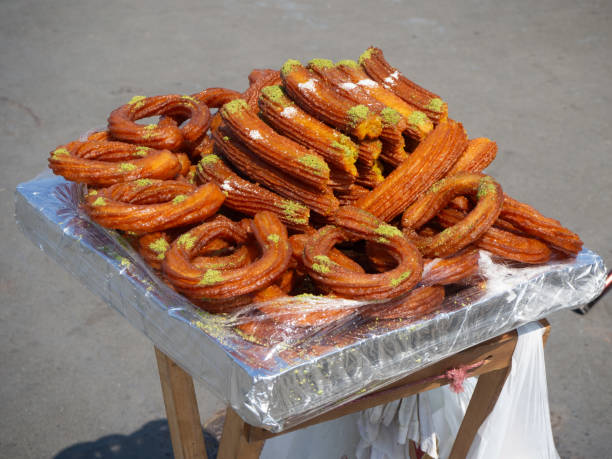 istock Turkish Tulumba Dessert Displayed on Street Stall 1765390327