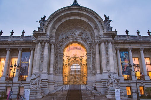 Petit Palais, Paris, France. Main entrance to the small palace.