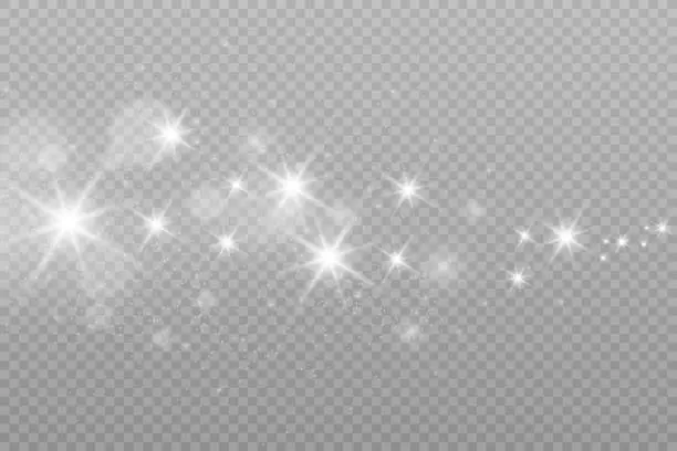 Vector illustration of Brilliant dust vector shine. Glittering shiny ornaments for background. Vector illustration.