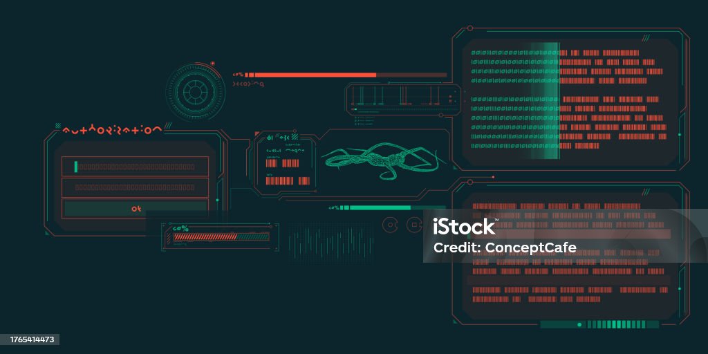 Scientific Research Data Processing Interface Stock Illustration ...