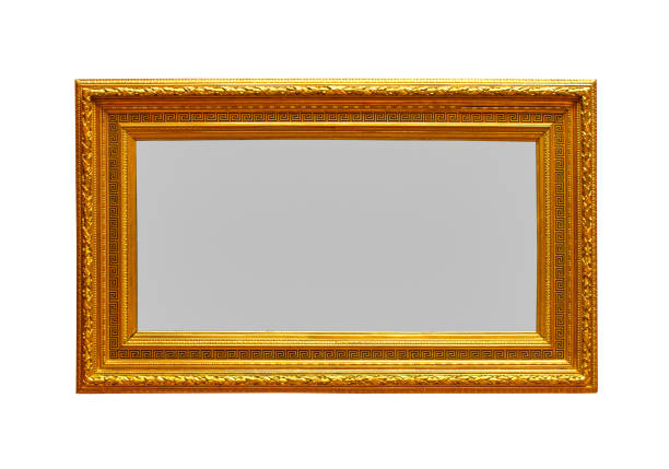 istock Antique  carved picture frame with gray copy space on a white background 1765433792