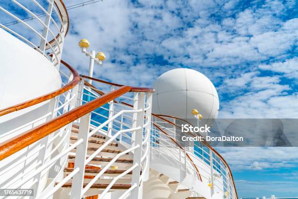 White Antennas Radar And Other Communication And Navigation Equipment Stock Photo - Download Image Now