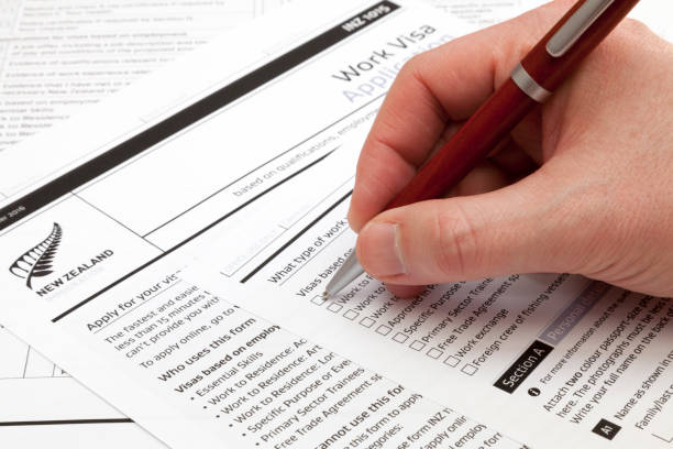istock Work visa application form to New Zealand 1765472624