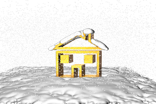 House Icon Under the Snow