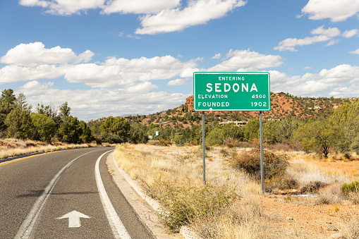 Sedona is a beautiful city on the outskirts of Flagstaff with red rock formations, canyons, and hip shops in the downtown area.