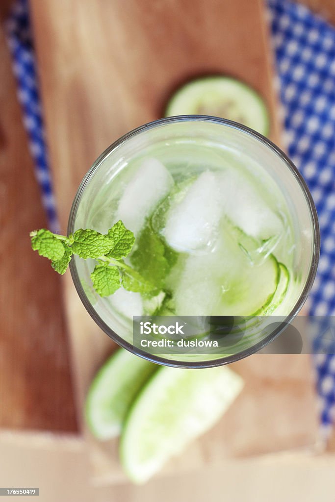 Lemonade with cucumber and mint Cold Drink Stock Photo