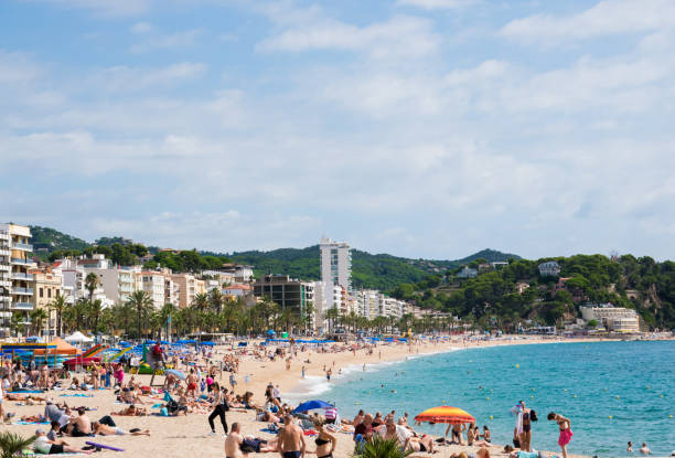 istock Beach wit sea, sand and people in Spain. 1765517928