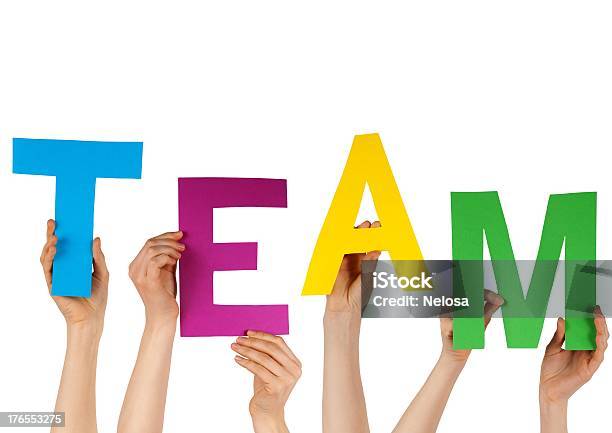 Hands Holding Team Stock Photo - Download Image Now - Alphabet, Business, Child