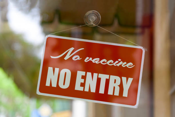 istock No vaccine, no entry  sign 1765534520