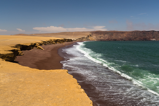 beach in paracas national reserve