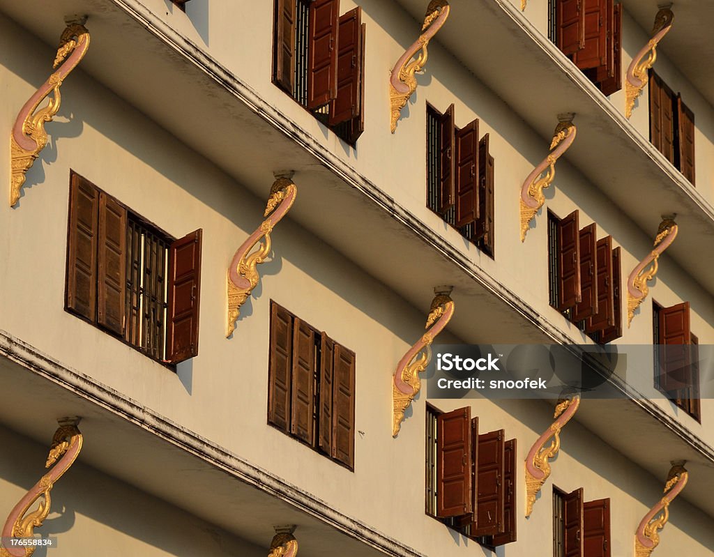 chiang mai temple window Architecture Stock Photo
