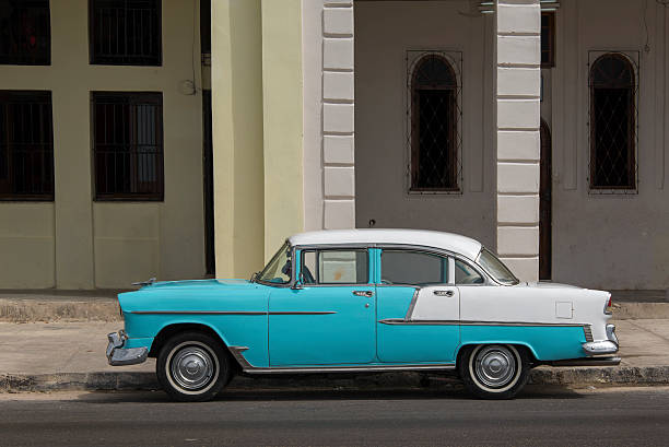 istock Blue Retro Car in Havana 176559495