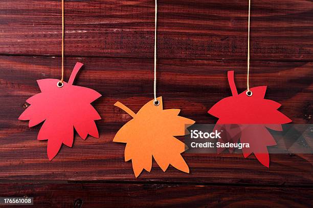 Autumn Tag Stock Photo - Download Image Now - Autumn, Design Element, Eyelet