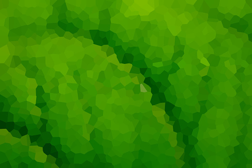 Abstract low poly mosaic style green background. Polygonal pattern.