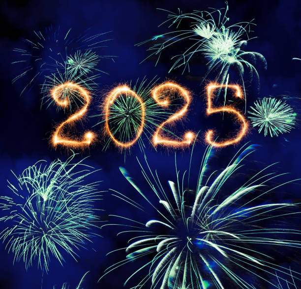 istock Sparkling New Year 2025 with fireworks 1765618465