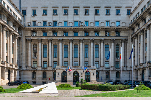 Government building in Bucharest, Romania