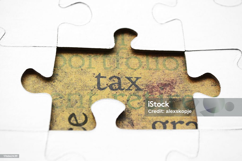 Tax puzzle concept Business Stock Photo