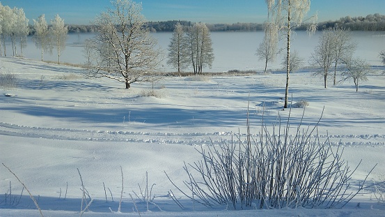 lake in the winter