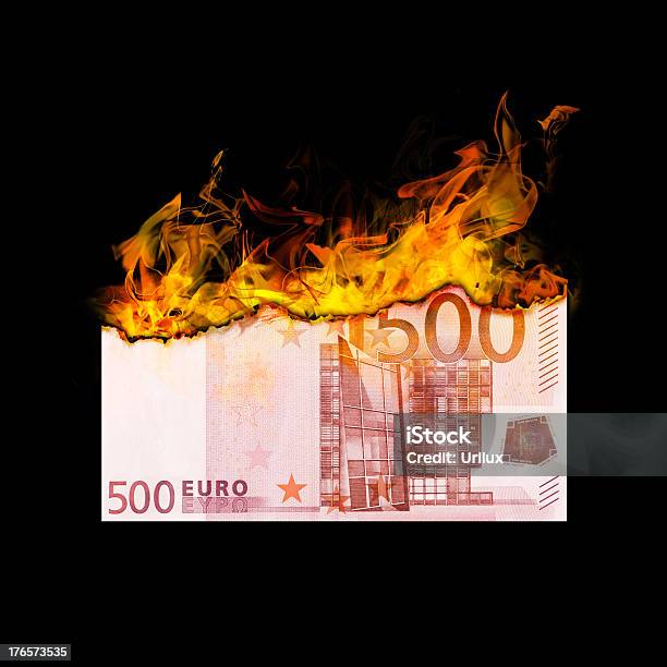 Hellish Days In The World Of Finanace Stock Photo - Download Image Now - Fire - Natural Phenomenon, Burning, Currency