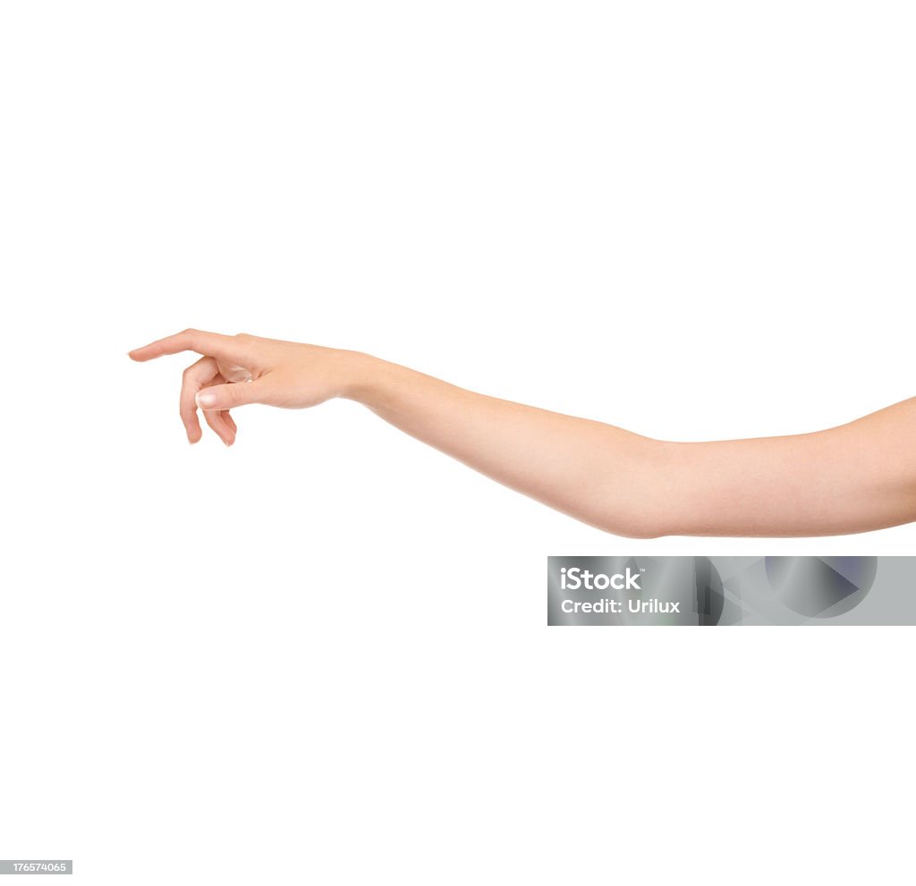 Touching technology  Adult Stock Photo