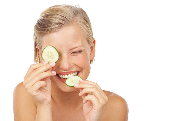 Cucumbers are great for so many things!  sooth stock pictures, royalty-free photos & images