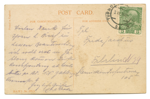 Closeup of antique postmarked envelope with 2-cent George Washington stamp.  Postmarked JAVA VILLAGE MAY 1 1891.