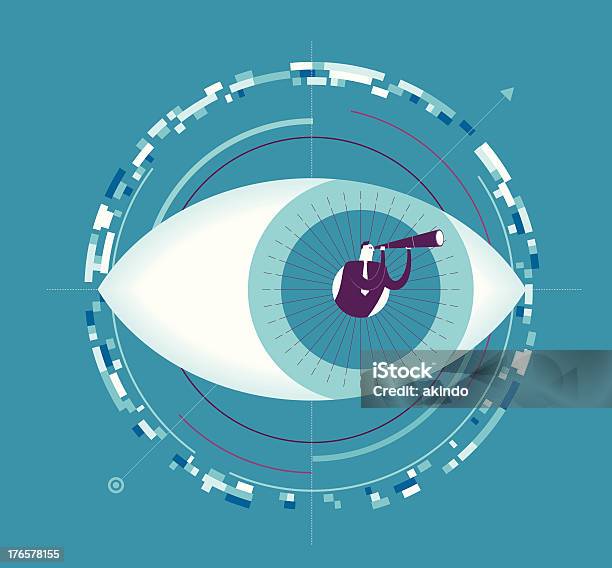Вид На — стоковая векторная графика и другие изображения на тему Центр внимания - Центр внимания, Глаз, Зрение