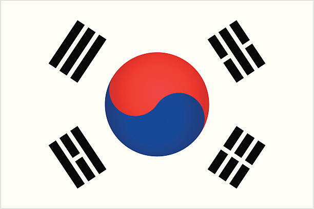 illustrations, cliparts, dessins animés et icônes de drapeau de la corée du sud - south korea south korean flag korea flag