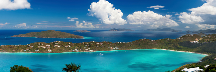 panoramic shot of Magens Bay, St. Thomas, US Virgin Islands