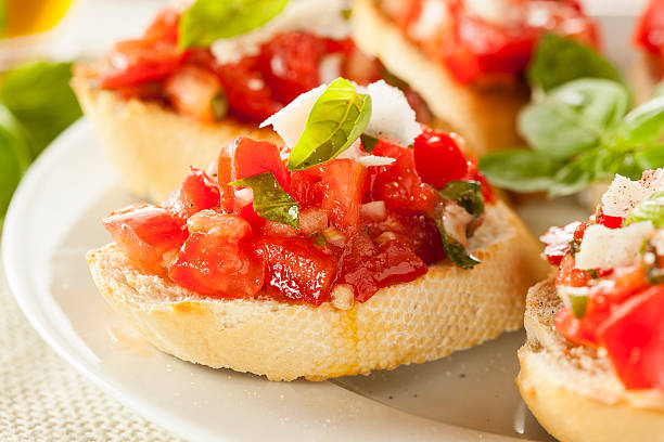 istock Homemade Tomato and Basil Bruschetta 176581509
