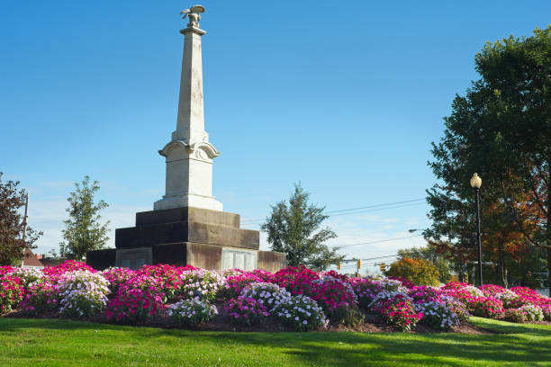 istock Monument and petunias 1765823307